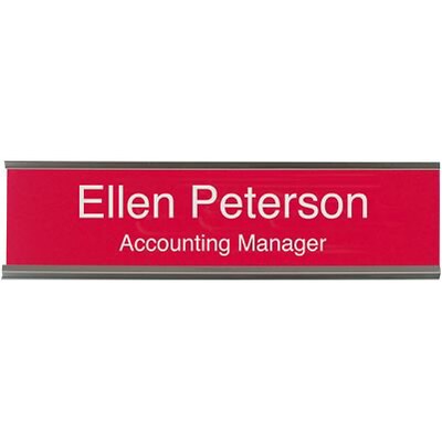 Silver Aluminum Desk Sign