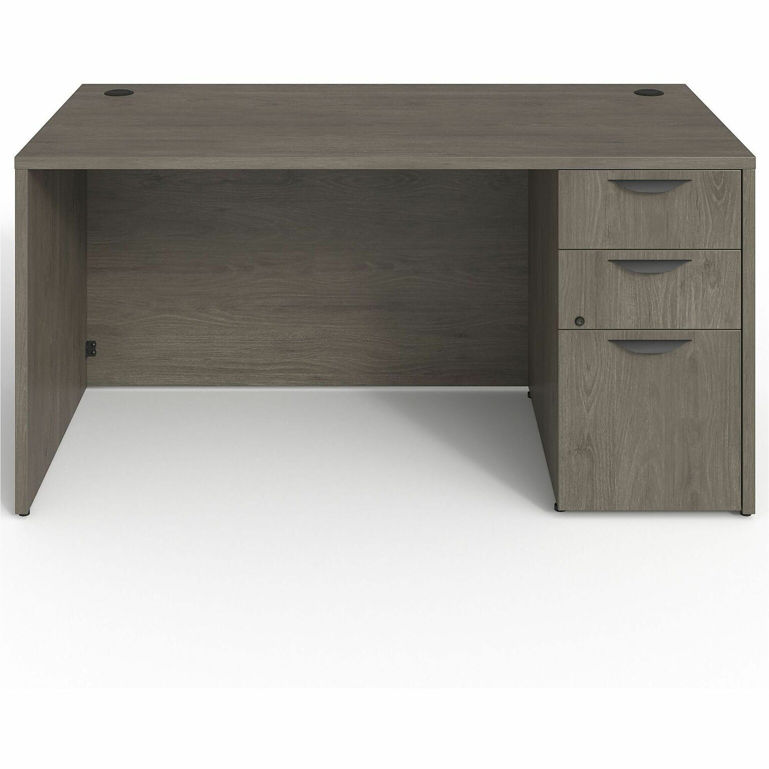 Lorell Prominence 2.0 60 W Right-Pedestal Desk, Gray Elm Surface (LLRPD3060RSPGE)
