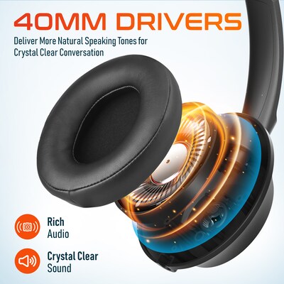 Delton 40Y Noise-Canceling Mono Over-the-Ear Headset, USB Type-A (DWH40YAC)