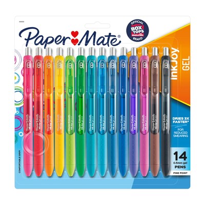 Paper Mate InkJoy Retractable Gel Pens, Fine Point, Assorted Ink, 14/Pack (1988991)