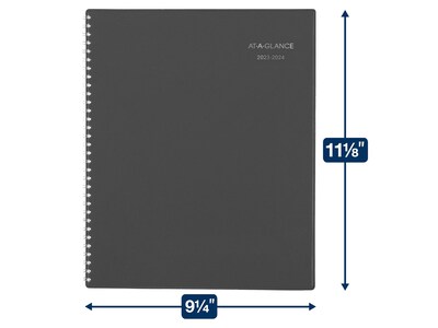 2023-2024 AT-A-GLANCE DayMinder 8.5" x 11" Academic Weekly & Monthly Appointment Book, Charcoal (AYC520-45-24)