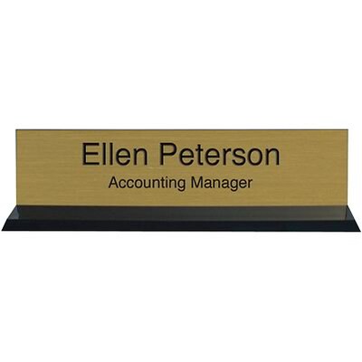 Xecutives Black Acrylic Base Desk Sign