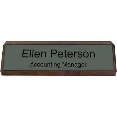 Wood Desk Sign
