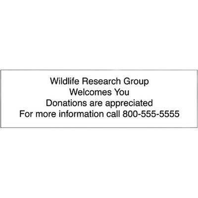 Wall Sign with Adhesive Back; 3x10