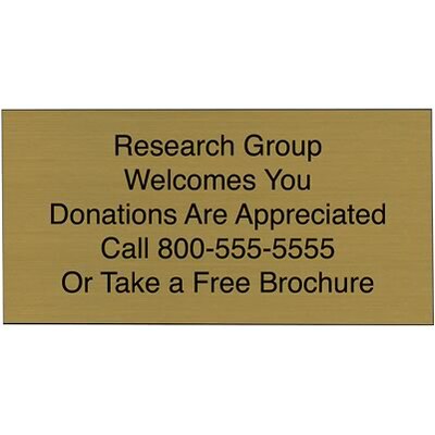 Wall Sign with Adhesive Back; 4x8