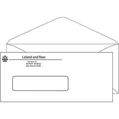 #10 Economy Envelope With Window; V-Flap 1-Color