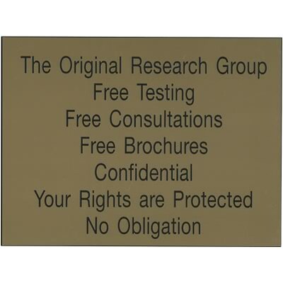 Wall Sign with Adhesive Back; 6x8