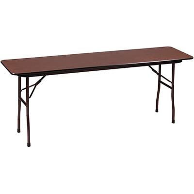 Correll® 18"D x 72"L Heavy Duty Folding Table; Walnut High Pressure Laminate Top