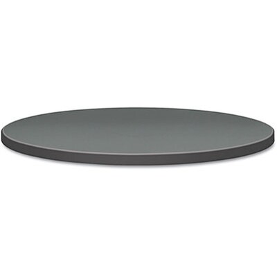 Self-Edge Round Hospitality Table Top, 36 Dia., Steel Mesh Pattern, Charcoal