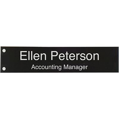 Engraved Name Plate with Holes; 2x8