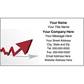 Full-Color Business Cards; Financial, Red Arrow, 100-lb. Bright White