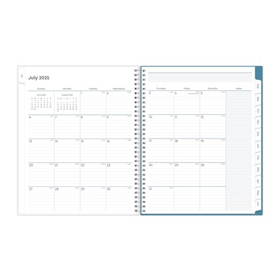 2025-2026 Blue Sky Ditsy Dapple 8.5" x 11" Academic Year Weekly & Monthly Planner, Plastic Cover, Multicolored (132002-A26)