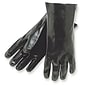 Memphis Gloves Dipped Gloves; PVC Smooth Finish, 12" Gauntlet Cuff, Black, Large, 12 Pairs (5330S)
