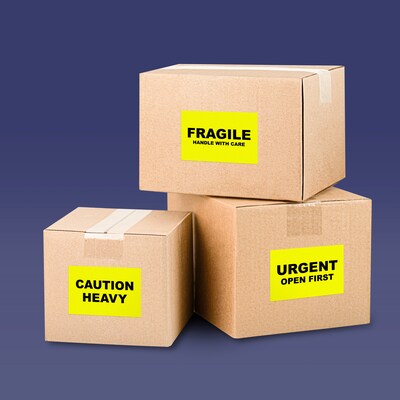 Avery Laser/Inkjet Rectangle Multipurpose Labels, 5.5" x 8.5", Neon Yellow, 160/Box (94229)