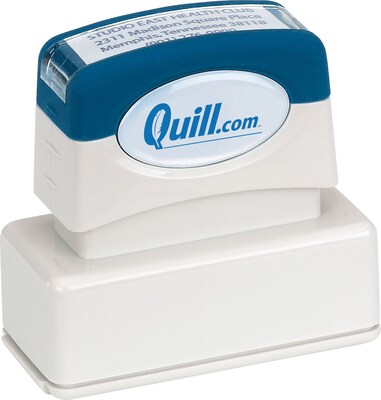 Quill Brand® Pre-Inked Large Address Stamp; 11/16x1-15/16, Up to 5 Lines