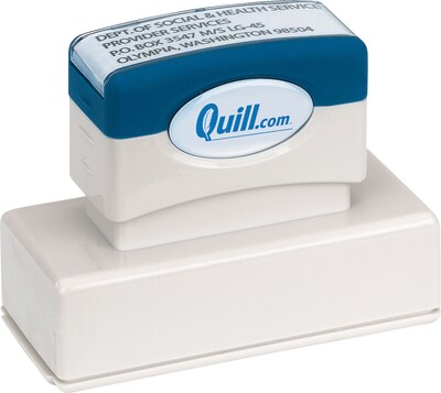 Quill Brand® Pre-Inked Large Notary/Address Stamp; 15/16x2-13/16, Up to 6 Lines