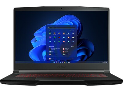 MSI GF63 Thin 15.6 Laptop, Intel Core i7-11800H, 16GB Memory, 512GB SSD, Windows 11 (GF63111245)