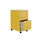 Space Solutions SOHO Smart File 2-Drawer Mobile Vertical File Cabinet, Letter Size, Lockable, Goldfinch (25276)