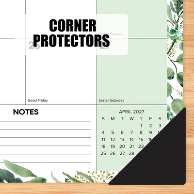 2027 Willow Creek Eucalyptus 22" x 17" Monthly Desk Pad Calendar, Assorted Colors (66577)