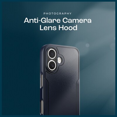 SaharaCase Classic MagSafe Rugged Case with Tempered Glass Screen Protector for iPhone 16, Shock Absorbing, Navy Blue (CP00644)