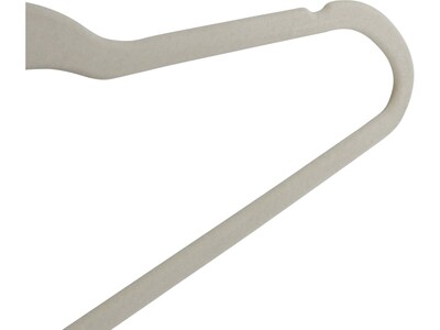 Honey-Can-Do Metal Slim-Profile Nonslip Velvet Hanger, Warm Gray, 25/Pack (HNG-09739)