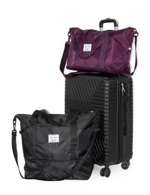 Nicci Polyester Travel Duffel Expandable Bag, Deep Purple (CBM10003-DPUR)