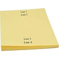 Custom Printed 4x6 Post-it® Notes; Yellow