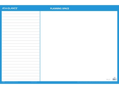 2025 AT-A-GLANCE 36" x 24" Yearly Dry Erase Wall Calendar, Reversible, White/Blue (PM200-28-25)