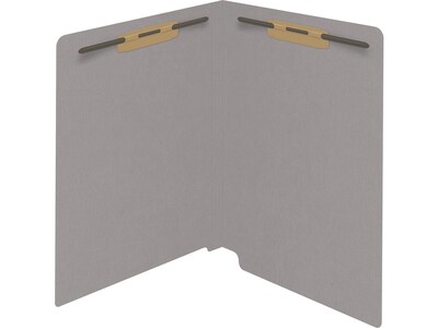 Medical Arts Press Reinforced End Tab File Folder, Straight Cut, Letter-Size, Gray, 250/Carton (S-01602-GRY-B)