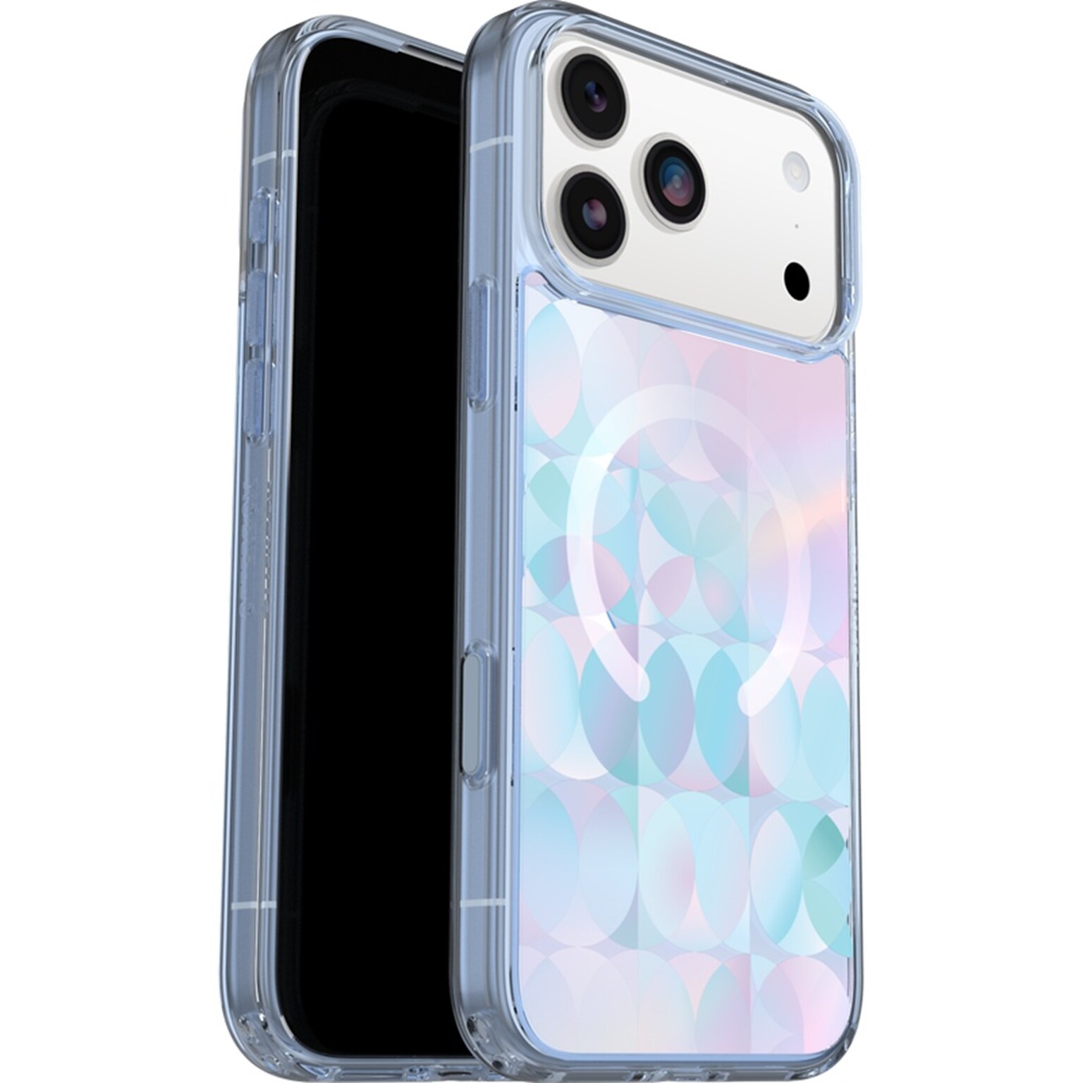 OtterBox Symmetry Series Clear MagSafe Phone Case for iPhone 17 Pro Max, Shock Absorbing, Opal Prism (77-98910)