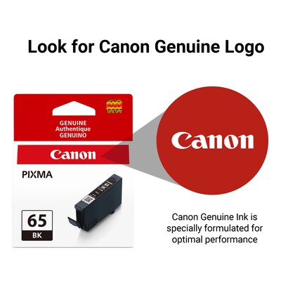 Canon 65 BK Black Standard Yield Ink Cartridge (4215C002)