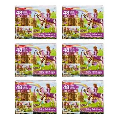 Melissa & Doug 48-Piece Fairy Tale Castle Jumbo Jigsaw Floor Puzzle, 6 Puzzles/Pack (4427-CASE)