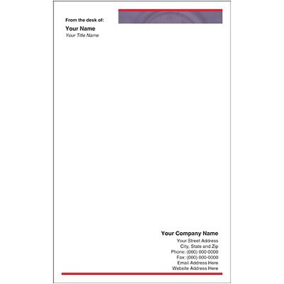 Custom Printed Medical Arts Press® Full-Color Memo Pads; General Designs, Purple Scale
