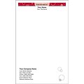 Custom Printed Medical Arts Press® Full-Color Memo Pads; Abstract Designs, Red with Bubbles