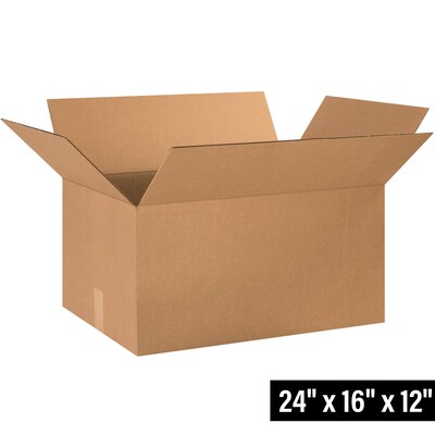 24 x 16 x 12 Shipping Boxes, 10/Bundle (241612)