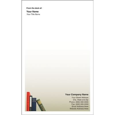 Custom Printed Medical Arts Press® Full-Color Memo Pads; Education Designs, Standing Books