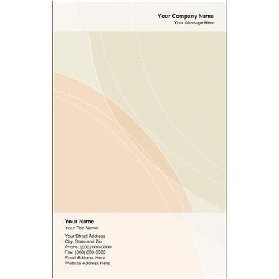 Custom Printed Medical Arts Press® Full-Color Memo Pads; Abstract Designs, Peach and Green