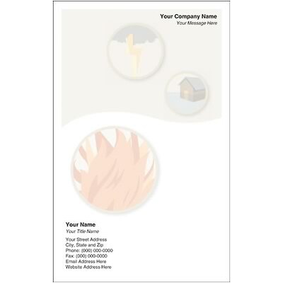 Custom Printed Medical Arts Press® Full-Clr Memo Pads; Insurance Design, Fire, Lightning, and House