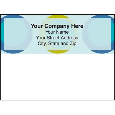 Full-Color Mailing Labels; Circles with Blue Background, 4x3