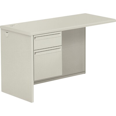 L Workstation Left Return; Grey/Grey; Also Order Right Pedestal L Desk