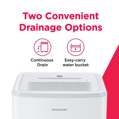Frigidaire Energy Star 50-Pint Portable Dehumidifier, Wi-Fi Enabled, 3-Speed, White (FHDD5034Y1)