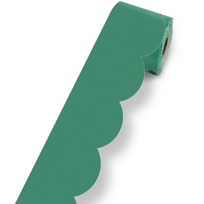Carson Dellosa Education Grow Together Rolled Scalloped Bulletin Board Borders, 2.25 x 65, Jade Green, 3/Bundle (CD-108508-3)