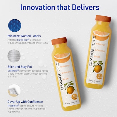 Avery Rectangle Laser Multipurpose Labels, 1" x 7", White, 400/Box (19479399258)