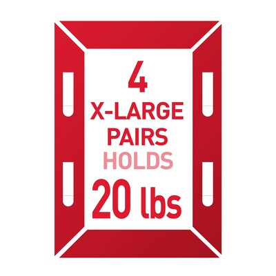 Command Damage Free Extra Large Hanging Strip, 20 lbs., Black, 4/Pack (17217BLK-ES)