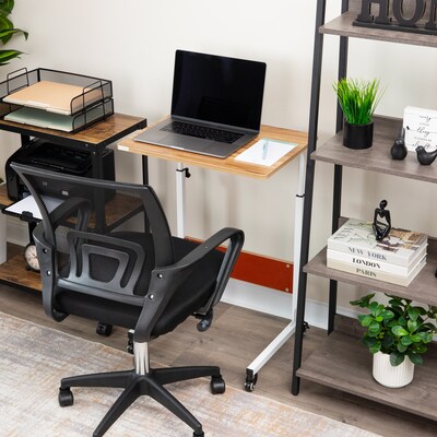 Mind Reader 21.75 Adjustable Standing Desk, Brown/White (OBRJUST-BRN)