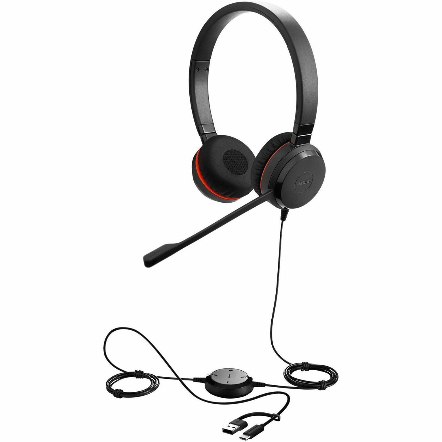 Jabra Evolve 30 II Stereo Headset, USB, 3.5mm, UC Certified, Black (5399-829-389-01)