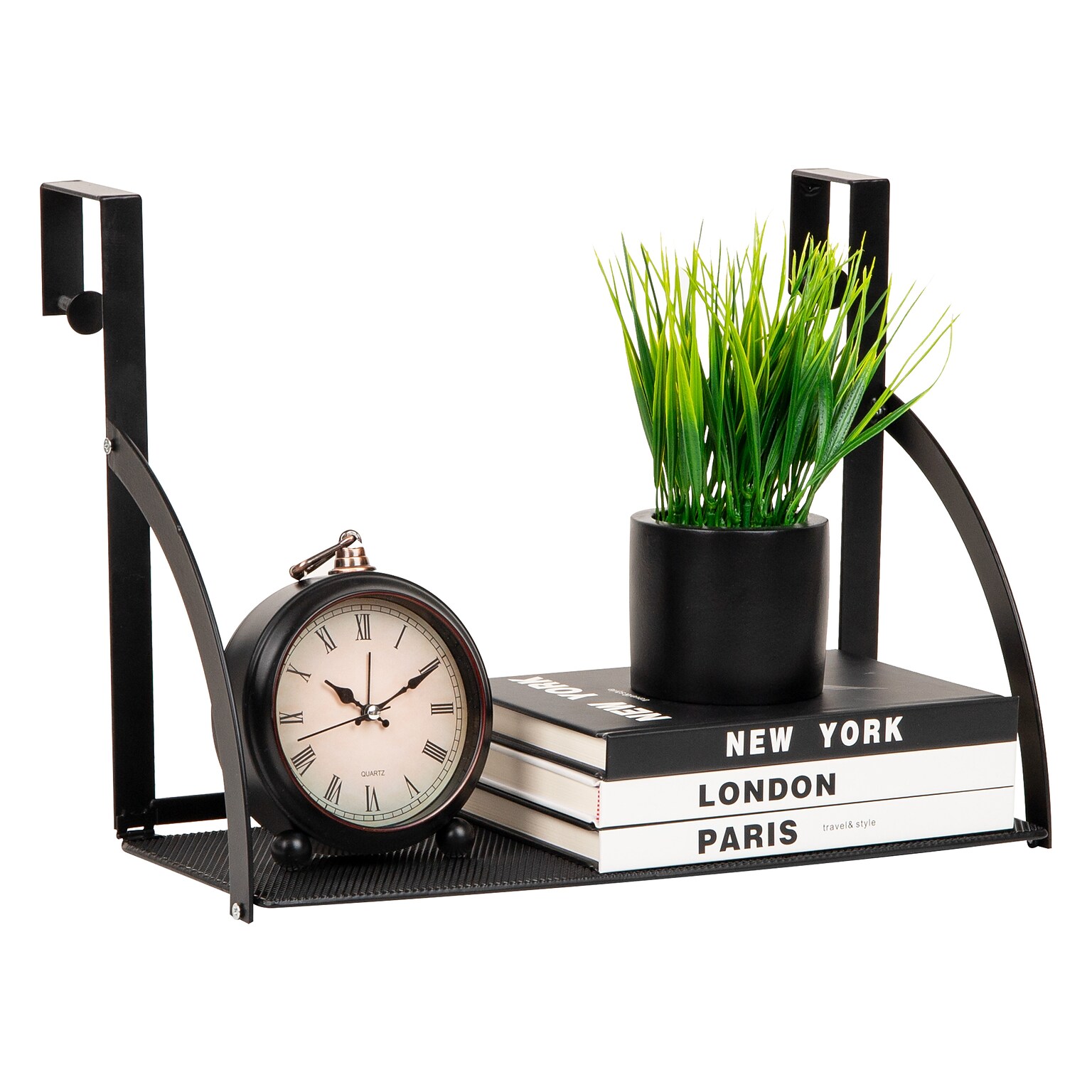 Mind Reader Metal Hanging Cubicle Shelf Organizer, 11.25 x 6.25 x 15.75, Black (CUSHELF-BLK)