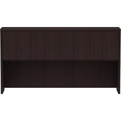 Lorell Essentials Series 66W Stack-on Hutch with Doors, Espresso (LLR18269)