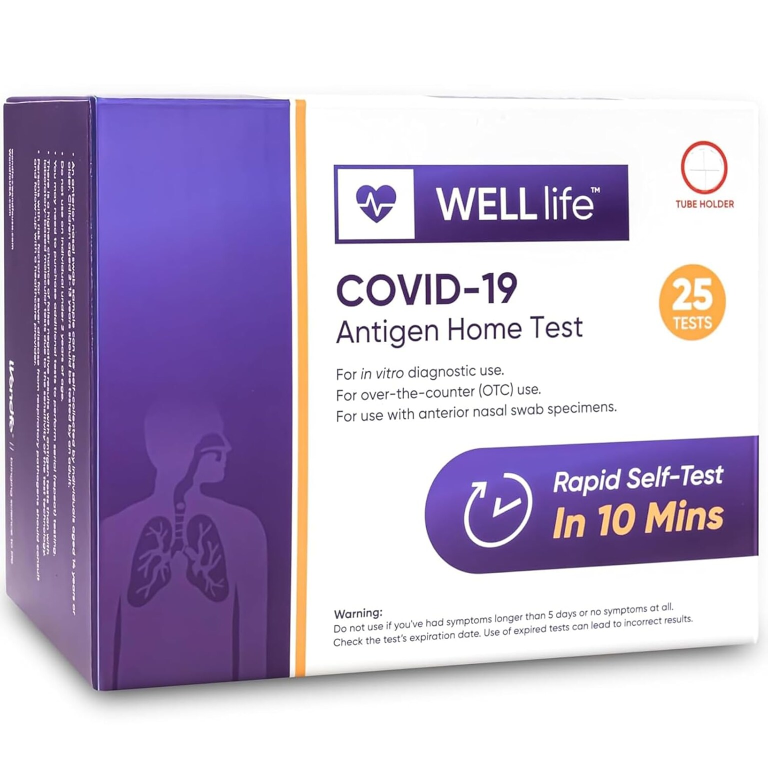 WELLlife COVID-19 Antigen Rapid Home Test, 25/Pack (WL03P0001-25)