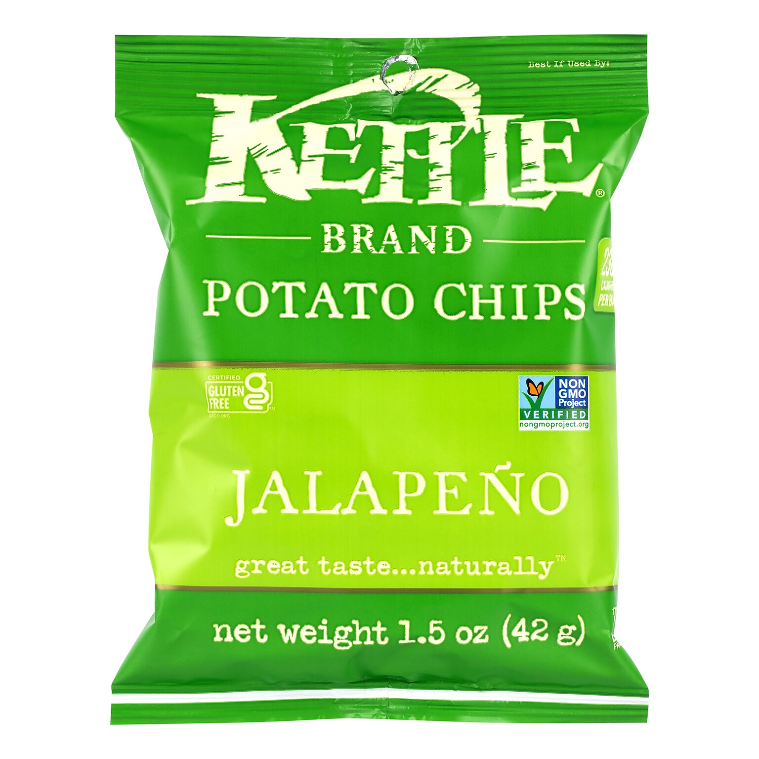 Kettle Brand Gluten Free Jalapeno Potato Chips, 1.5 oz., 24/Box (220-02569)